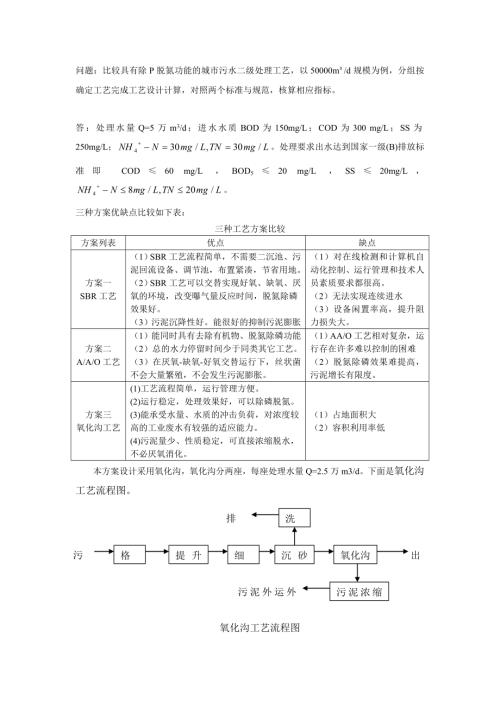 《污水处理施工方案资料》氧化沟计算设计.doc