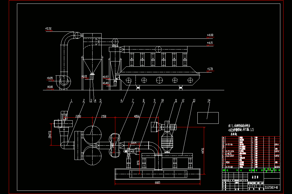 ZLG7.5X0.9振动流化床干燥机.dwg