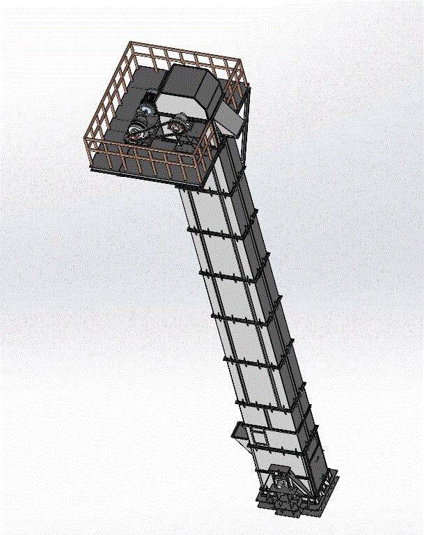 斗式提升机设计（CAD图纸+说明书+SolidWorks三维模型）.zip