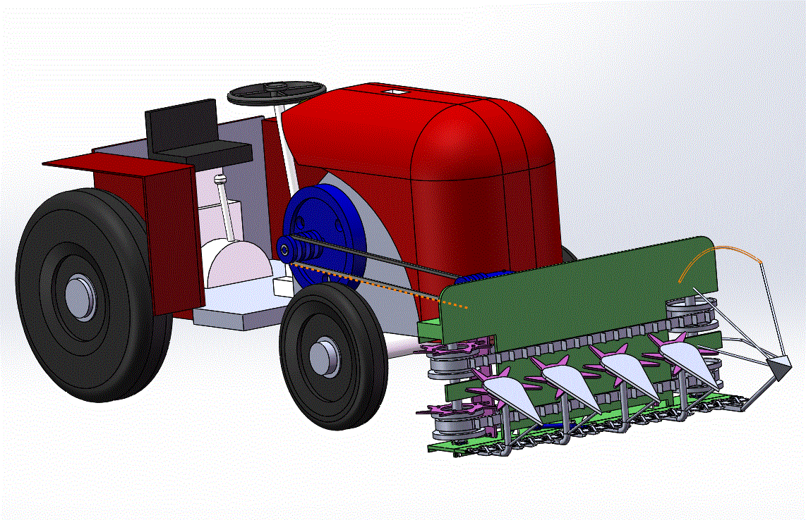 小麦割晒机的设计【含CAD图纸+三维SolidWorks+说明书文档+答辩稿】.zip