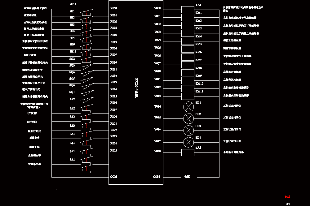 Z3040型钻床控制系统的PLC改造【全套CAD图纸和word说明书】.zip