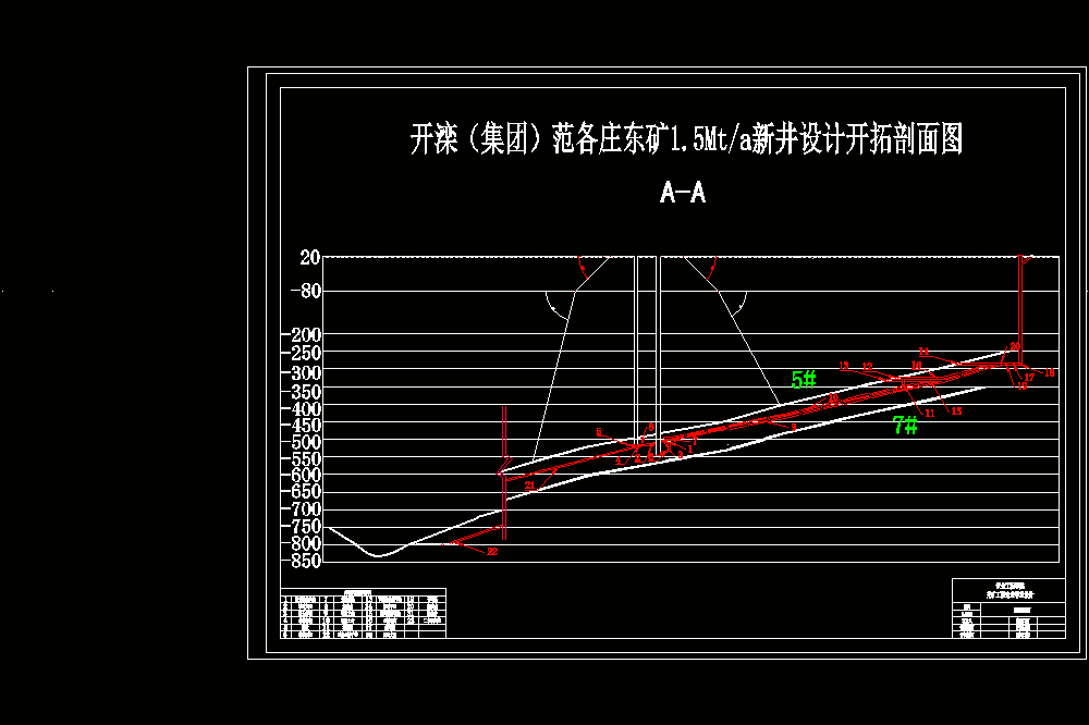 开滦集团范各庄东矿150万吨新井设计（CAD图纸+说明书）.zip